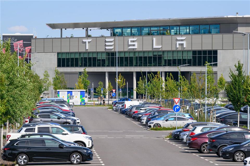 Mehr als 60 Azubis und duale Studenten starten bei Tesla Im Tesla-Werk in Grünheide in Brandenburg starten 45 Azubis und 17 duale Studenten. (Archivbild)Patrick Pleul/dpa