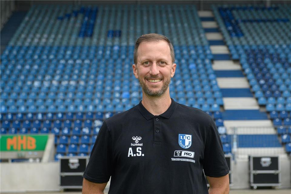 Im Vorjahr noch im Trikot des 1. FC Magdeburg: Andreas Schumacher unterstützt ab sofort Hertha-Coach Stefan Leitl. (Archivbild)Klaus-Dietmar Gabbert/dpa