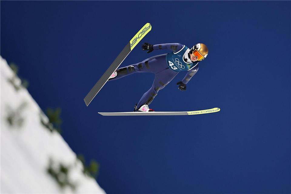 Im Weltcup waren andere bisher stärker, doch Schmid ist optimistisch.Daniel Karmann/dpa