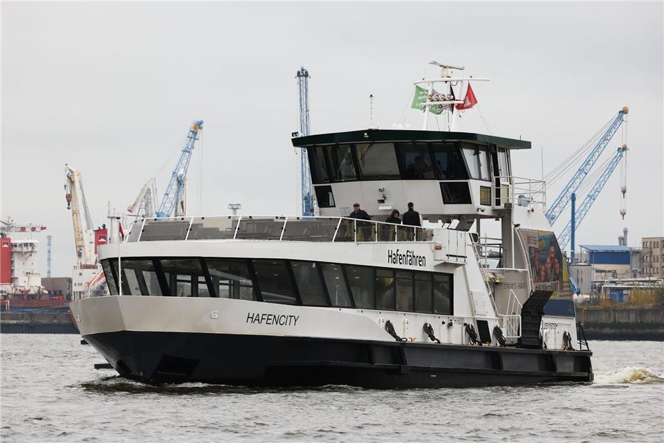 Im Winter fahren weniger Hadag-Fähren über die Elbe. (Archivbild) Christian Charisius/dpa