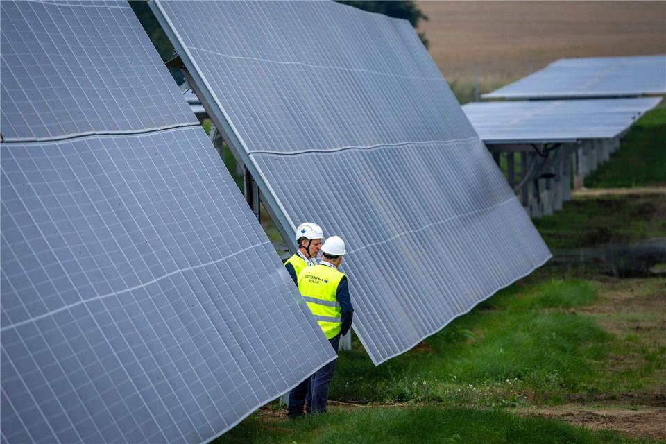 Agrar und Solar kombiniert - größter deutscher Park startet Im großen Stil soll eine Anlage in Mecklenburg-Vorpommern Stromerzeugung und Landwirtschaft verbinden.Jens Büttner/dpa