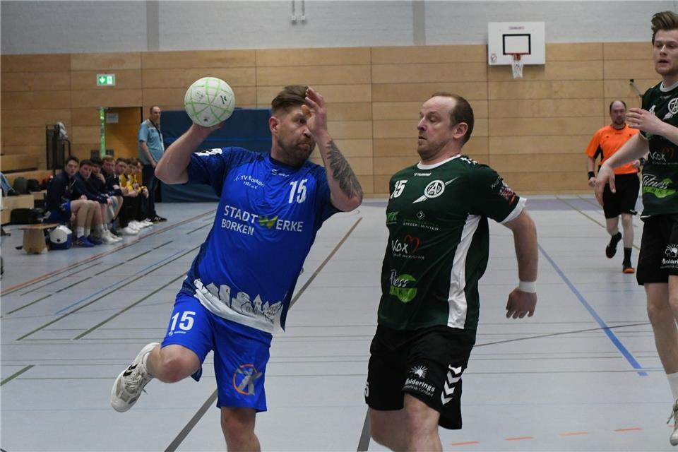 Im letzten Spiel seiner langen Karriere zeigte Borkens Rechtsaußen Sergei Frese am Samstagabend eine bärenstarke Leistung.