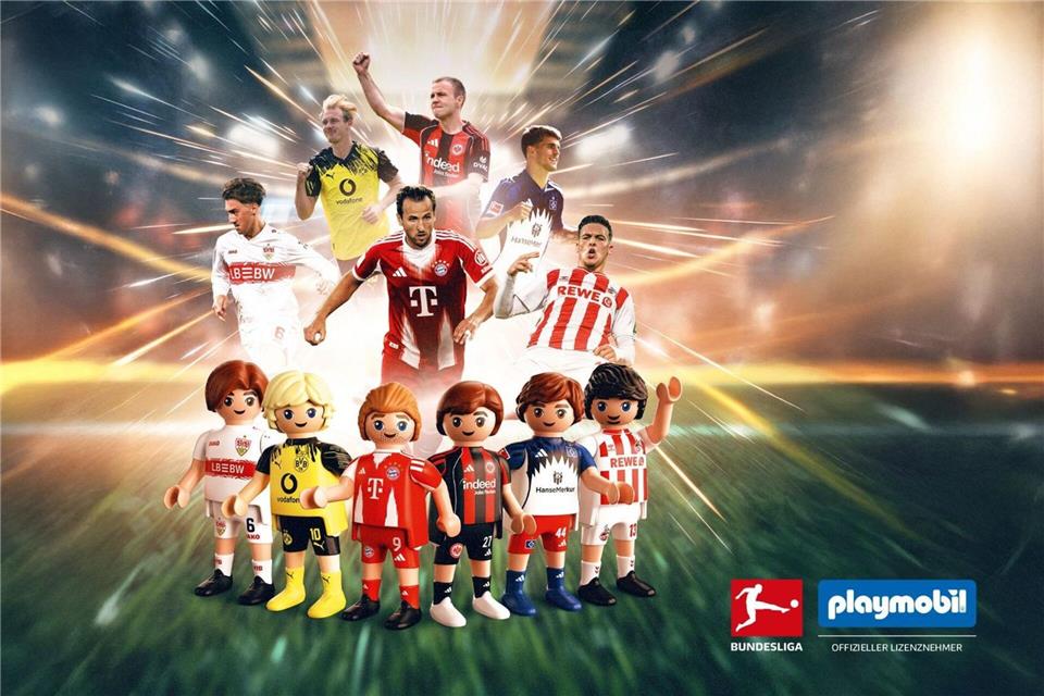 Im nächsten Jahr wird es Playmobil-Figuren von Bundesliga-Spielern geben.-/Playmobil/dpa
