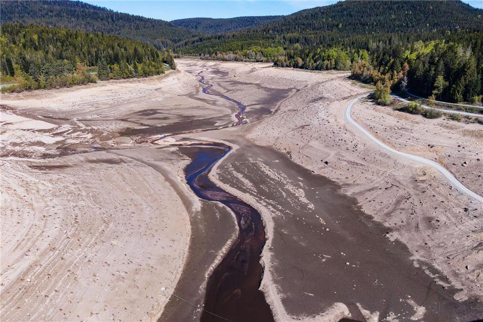 Im tiefsten Teil des Sees ist es sehr sumpfig und laut Feuerwehr sehr gefährlich - wer stecken bleibt, kommt nicht mehr selbstständig heraus. (Archivbild)Uli Deck/dpa