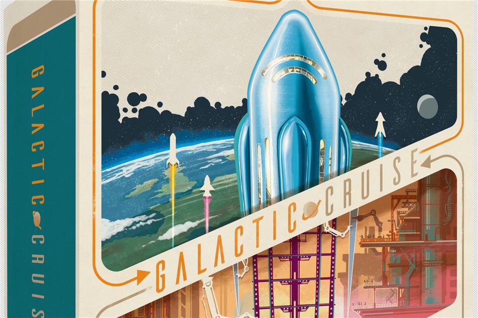 Im wahrsten Sinne des Wortes spacig: Beim Spiel „Galactic Cruise“ geht es um Kreuzfahrt-Reisen mit Raketen ins Weltall. -/PD-Verlag/dpa-tmn