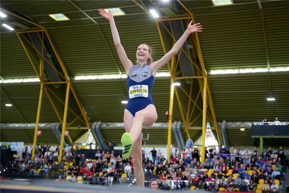 Imke Onnen sicherte sich den deutschen Hochsprung-Titel.Bernd Thissen/dpa