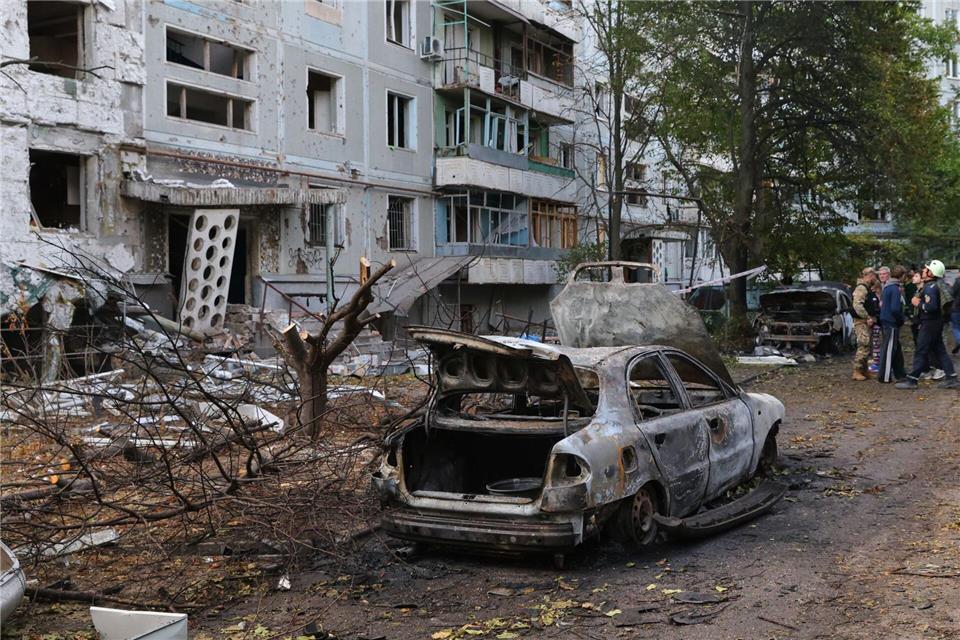 Immer wieder ist die Stadt Saporischschja Ziel russischer Angriffe.Kateryna Klochko/AP/dpa