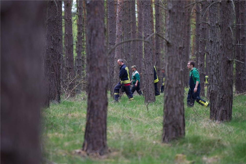 Immer wieder wurden Waldstücke in Stendal durchsucht. (Archivbild)Lukas Schulze/dpa
