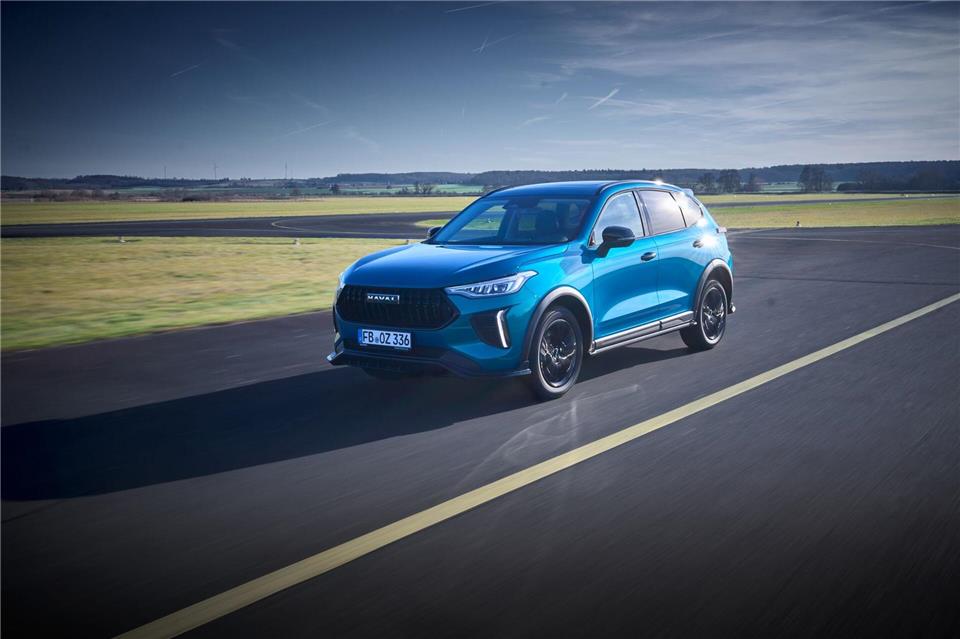 In 7,9 Sekunden aus dem Stand auf Tempo 100 und bis zu 190 km/h schnell: der Haval Jolion Pro von Great Wall Motors.Jan Greune/Great Wall Motors/dpa-tmn