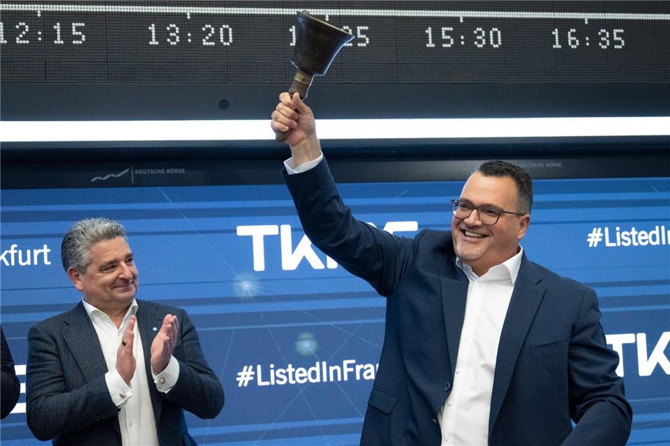 In Deutschland wagten sich in diesem Jahr vergleichsweise wenige Unternehmen an die Börse - aber drei der Neulinge zählen zu den größten europäischen Börsengängen 2025: unter anderem der des Marineschiffbauers TKMS. (Archivbild)Boris Roessler/dpa