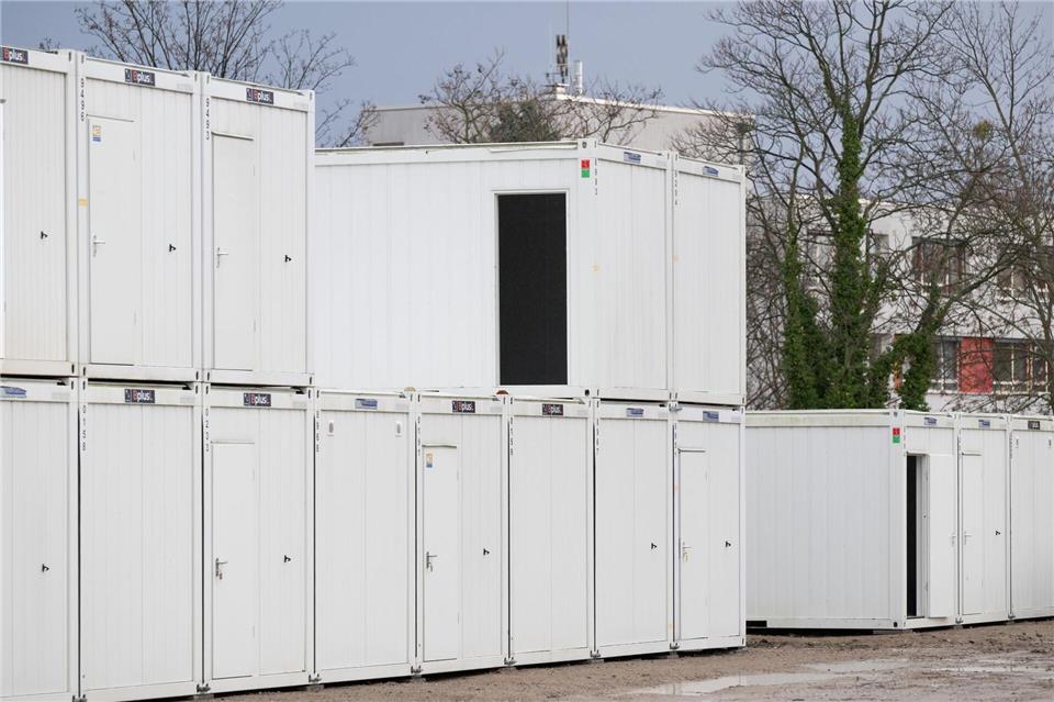 In Dresden werden Wohncontainer für Flüchtlinge abgebaut, weil der Bedarf zurückgeht. (Archivbild)Sebastian Kahnert/dpa