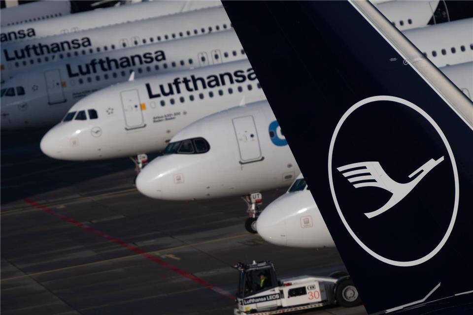 In Frankfurt bleiben viele Lufthansa-Jets stehen.Florian Wiegand/dpa