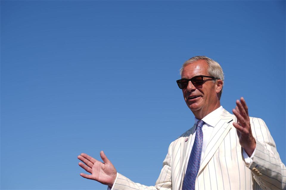 In Großbritannien wird der Erfolg der AfD vor allem im Hinblick auf die eigenen Rechtspopulisten von Reform UK verfolgt. Joe Giddens/PA Wire/dpa