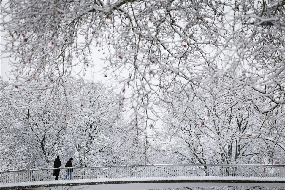 In Hamburg hat es stark geschneit.Christian Charisius/dpa