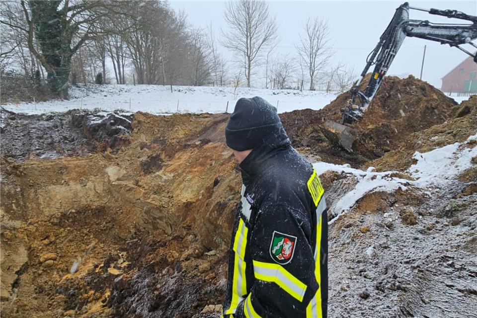 In Heiden wurde im Bereich Grenzweg/Im Kühl ein Blindgänger gefunden. Zuvor hatte die Gemeinde Heiden die Zusammenarbeit mit der Bezirksregierung Arnsberg gesucht.