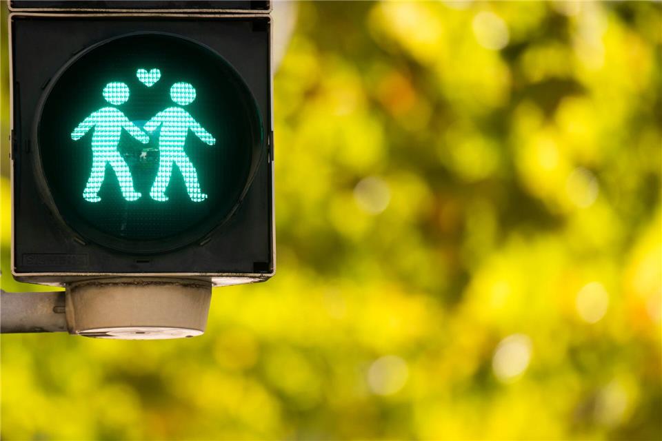 In Hildesheim gab es einen Rechtsstreit um gleichgeschlechtliche Ampelmännchen. (Archivbild)Julian Stratenschulte/dpa