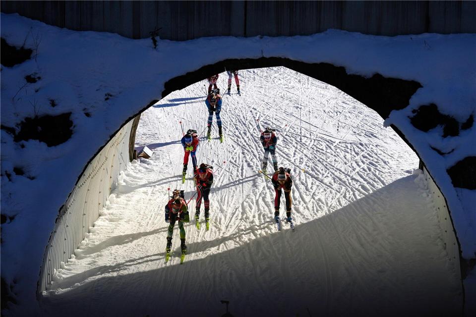 In Hochfilzen fand das zweite Staffelrennen des Olympia-Winters statt.Matthias Schrader/AP/dpa