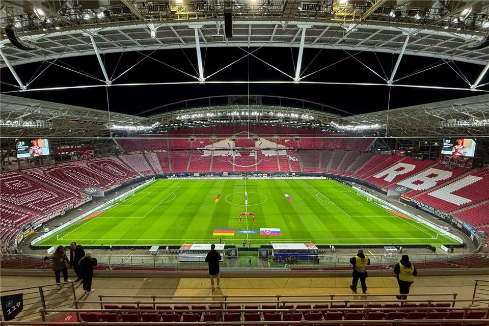 In Leipzig will die Nationalmannschaft die WM-Teilnahme perfekt machen. Jan Woitas/dpa