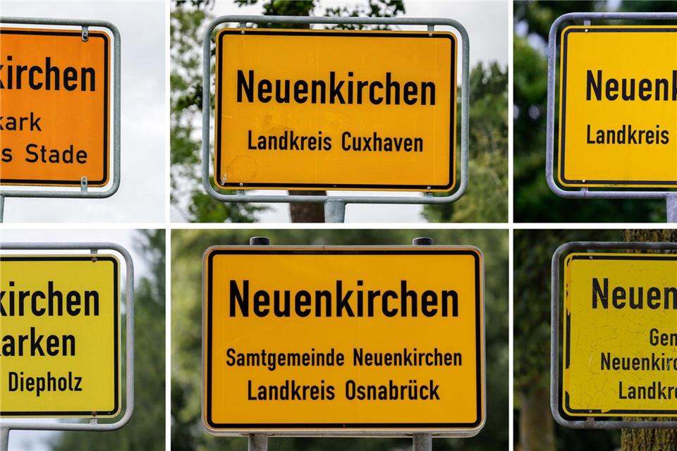 In Niedersachsen gibt es einen Neuenkirchen-Rekord. In keinem anderen Bundesland gibt es mehr Gemeinden mit diesem Namen.Focke Strangmann/David Ebener/Philipp Schulze/dpa