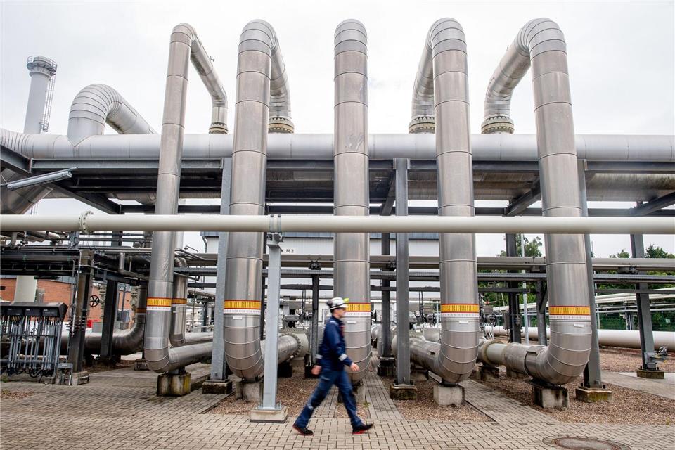 In Niedersachsen gibt es große Gasspeicher, wie hier den größten Westeuropas in Rehden. (Archivbild)Hauke-Christian Dittrich/dpa