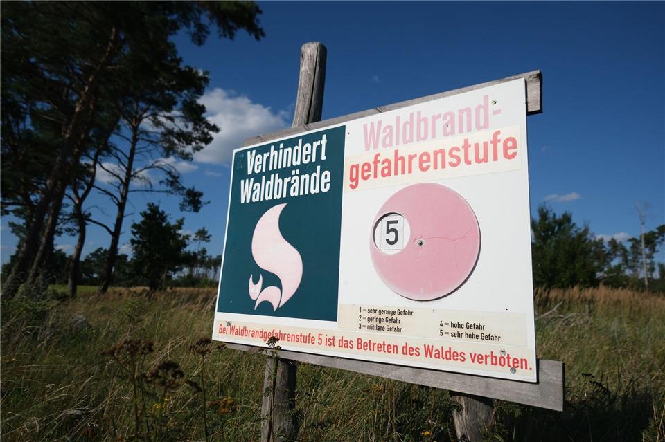 In Nordsachsen herrscht die höchste Waldbrandgefahrenstufe. (Archivbild)Sebastian Willnow/dpa