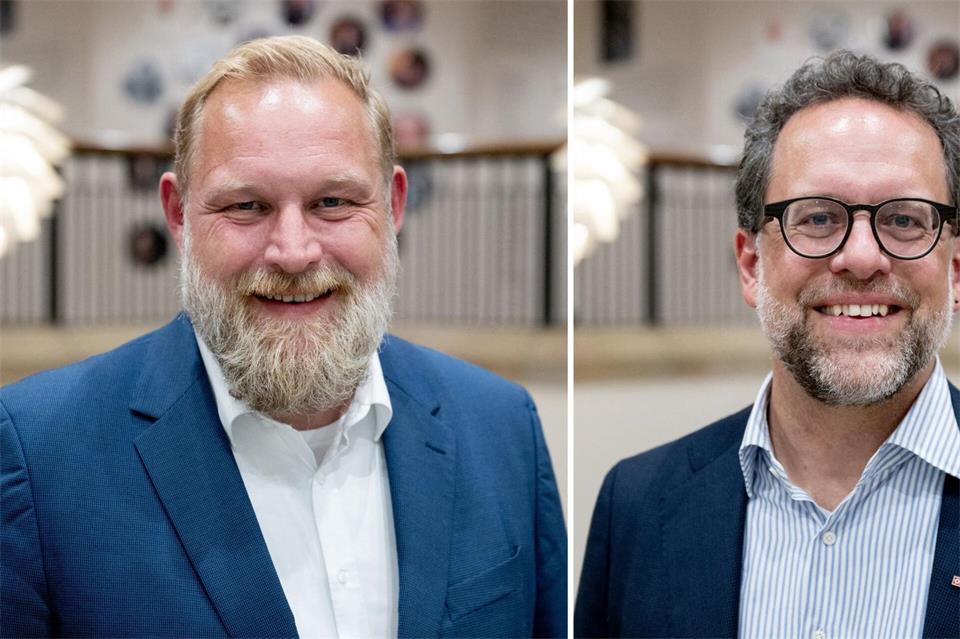 In Oldenburg sind Ulf Prange (SPD, links) und Grünen/CDU-Kandidat Jascha Rohr noch im Rennen. (Archivbild)Hauke-Christian Dittrich/dpa