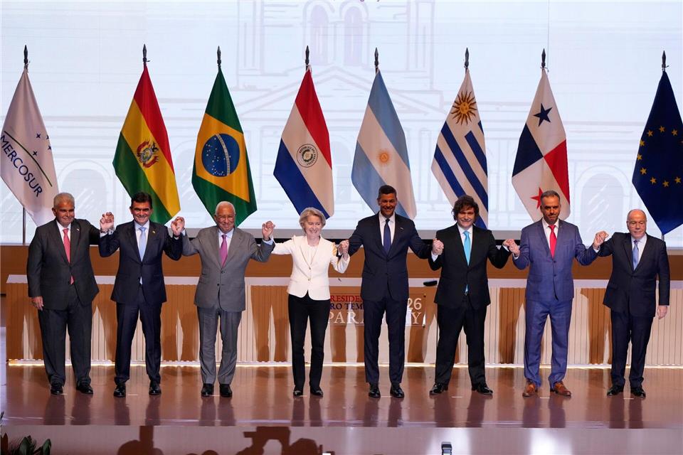 In Paraguay wurde Anfang des Jahres die Unterzeichnung des Abkommens gefeiert. (Archivbild)Jorge Saenz/AP/dpa