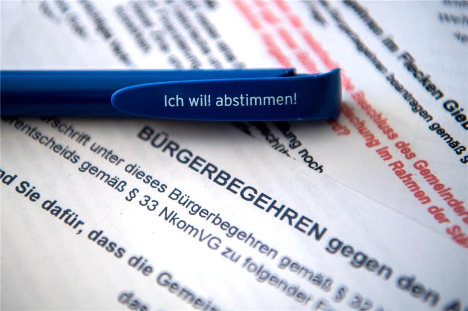 In Sachsen hat in diesem Jahr 14 Bürgerbegehren gegeben. (Symbolbild)Sina Schuldt/dpa