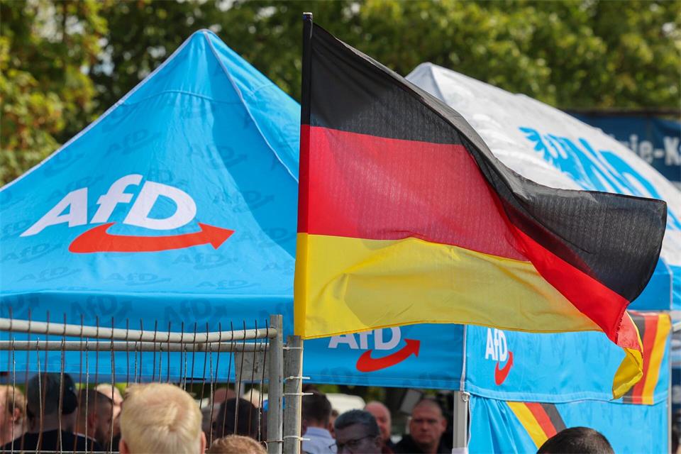 In Umfragen klar vorn: die AfD in Sachsen-Anhalt. Peter Gercke/dpa