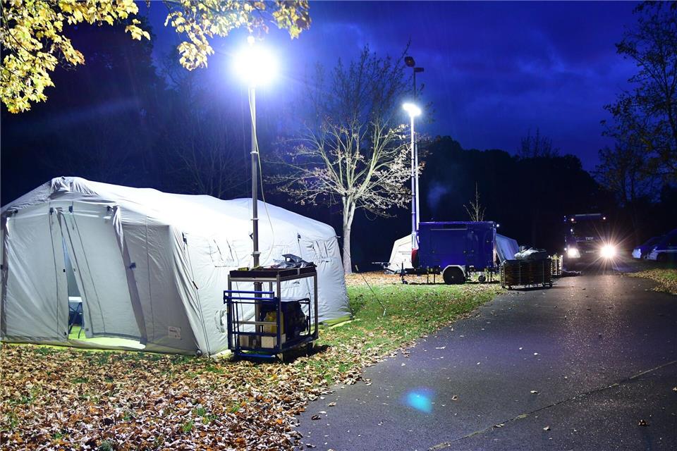 In Zittau läuft ein größerer Einsatz von Polizei und THW. Danilo Dittrich/dpa