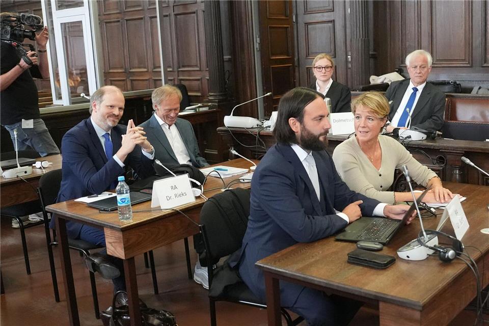 In dem Prozess gibt es sieben Angeklagte.Marcus Brandt/Pool dpa/dpa