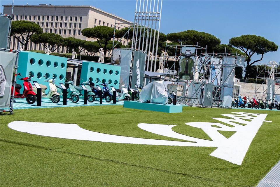 In dem Sportkomplex Foro Italico wurde ein Vespa Village eingerichtet.Francesca Bolla / Agf/AGF via ZUMA Press/dpa