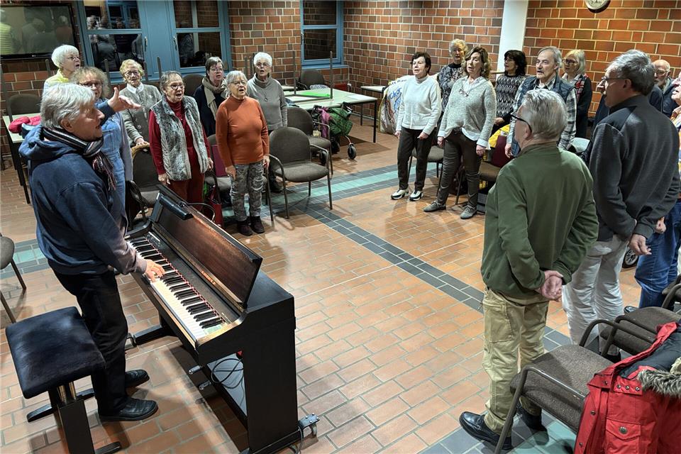 In den Räumen der Sporthalle in Raesfeld probt der Chor regelmäßig seit dem Jahr 2012.