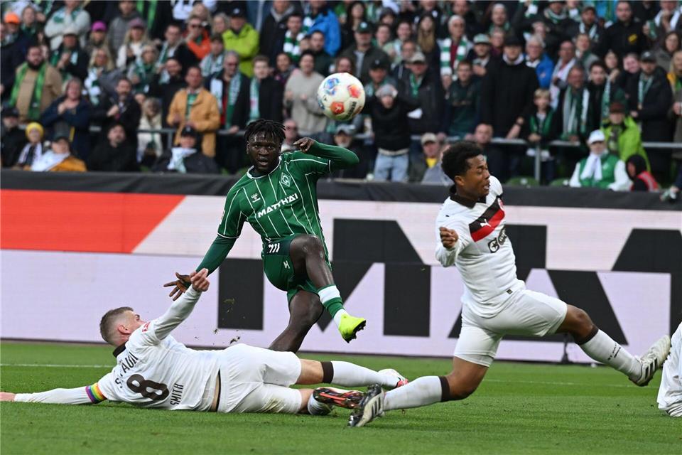 In der Bundesliga setzte sich Werder mit 1:0 gegen den FC St. Pauli durch. (Archivfoto).Carmen Jaspersen/dpa