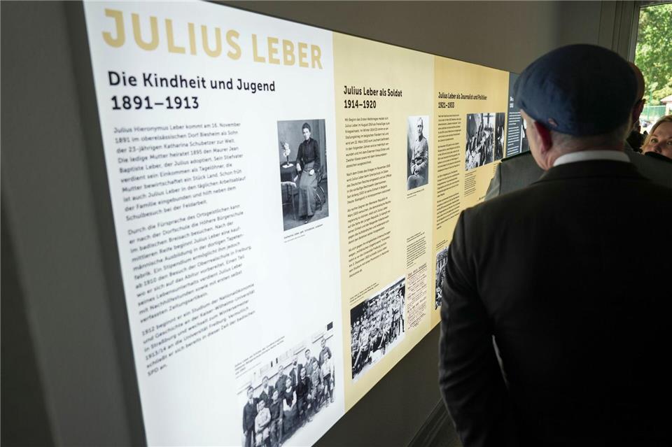 In der Bundeswehr-Kaserne gibt es nun einen Gedenkort für Julius Leber.Sven Kaeuler/dpa