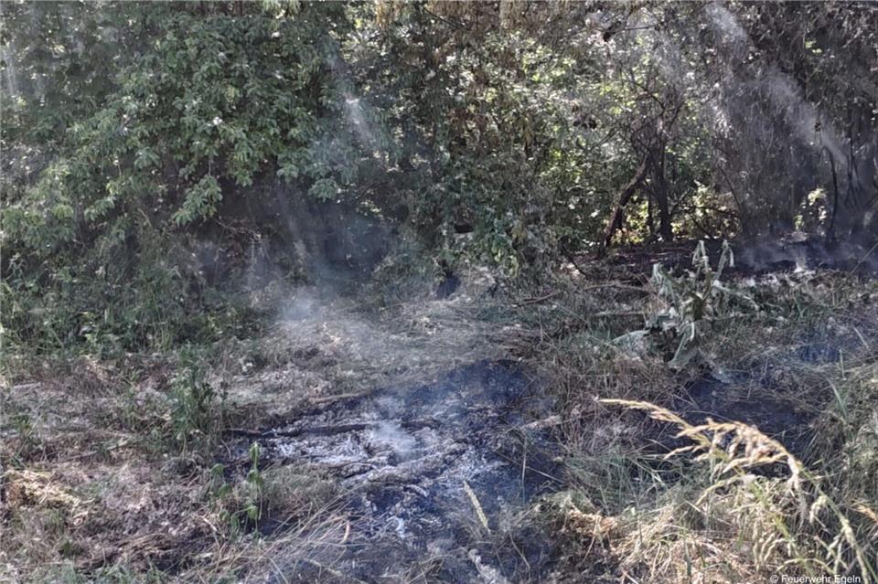 In der Erler Heide hat die Feuerwehr den Brand schnell löschen können.