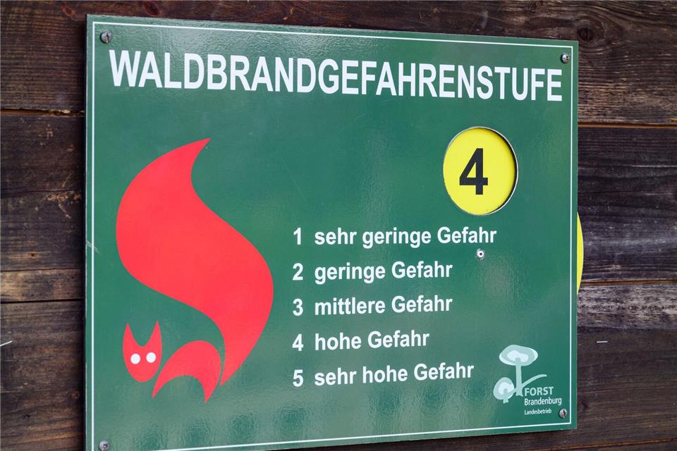 In vielen Landkreisen wurde die Waldbrandstufe am Donnerstag erhöht. (Archivbild)Patrick Pleul/dpa