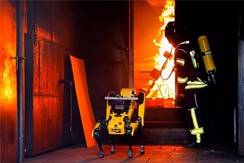 Informatiker wollen Roboter „Byte“ den Umgang mit Flammen beibringen. Frank Molter/dpa