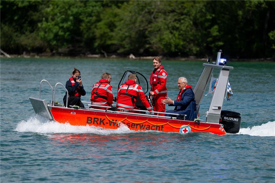Innenminister Herrmann, DLRG und Wasserwacht starten eine Kampagne für mehr Sicherheit am Badesee.A4366 Sven Hoppe/dpa