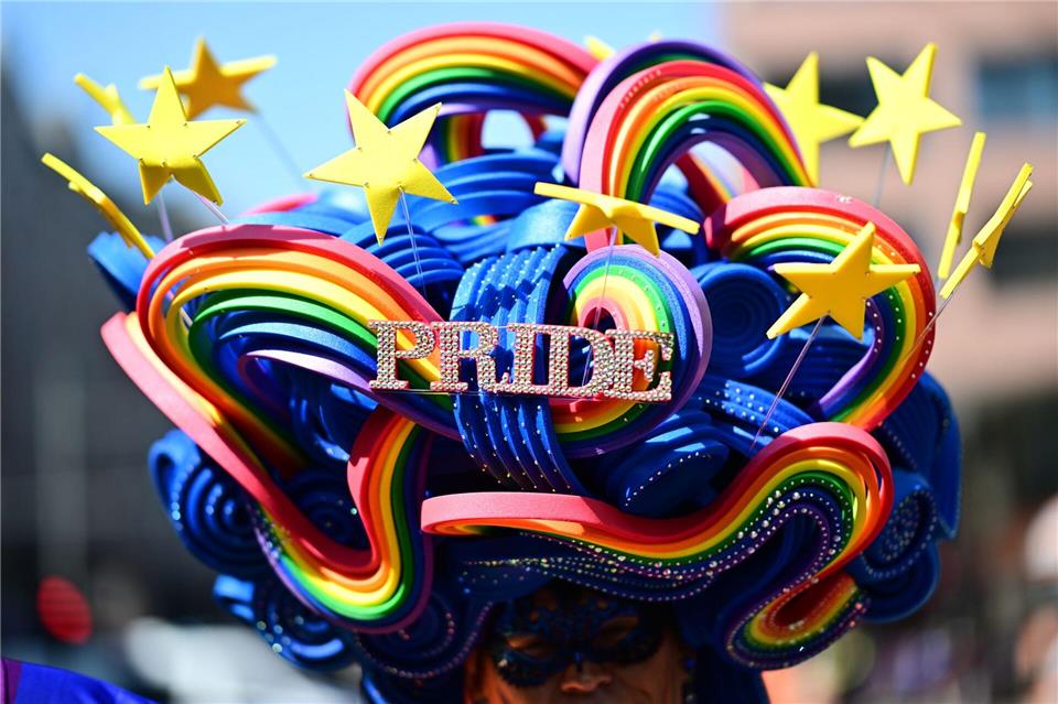 International wird der CSD auch als „Pride“ gefeiert.Fabian Sommer/dpa