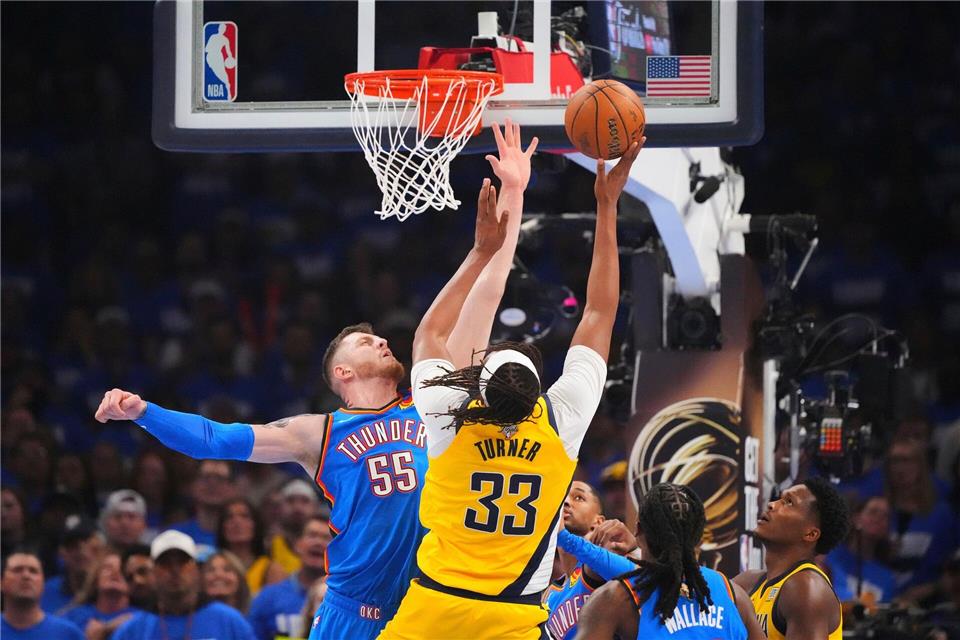 Ausgleich in NBA-Finals: OKC gewinnt gegen Indiana Pacers Isaiah Hartenstein sorgte mit seiner Defensive für Stabilität.Julio Cortez/AP/dpa