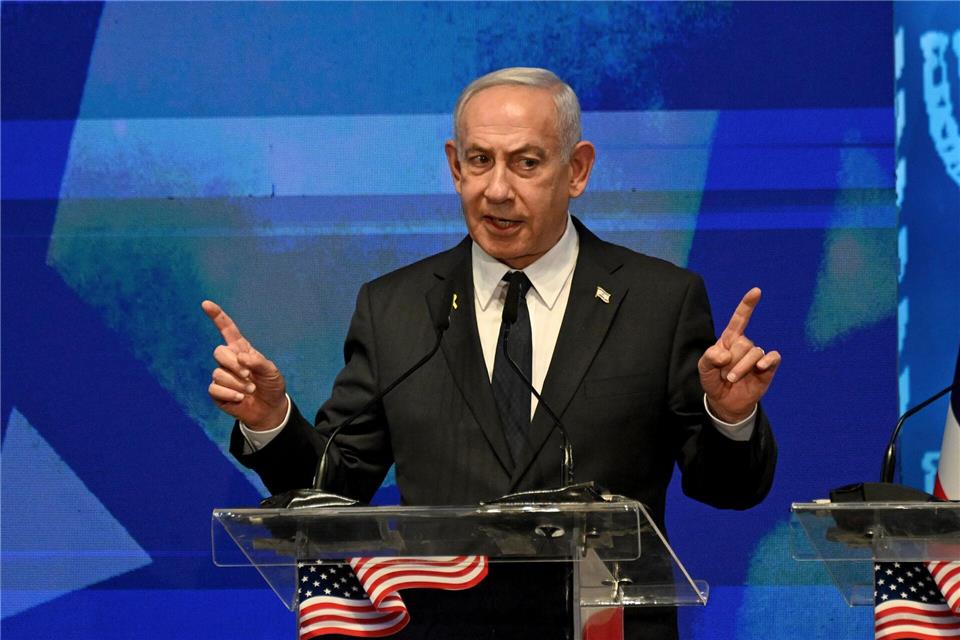 Israels Armee erwartet monatelange Kämpfe in Stadt Gaza Israels Premier Netanjahu droht einmal mehr der Hamas. (Archivbild)Debbie Hill/Pool UPI/AP/dpa