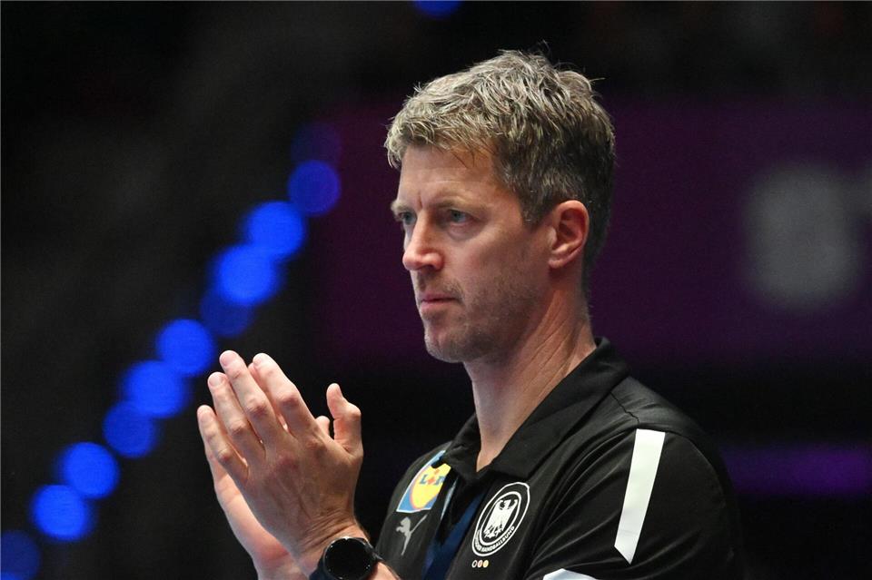 Ist mit den bisherigen WM-Auftritten der DHB-Auswahl sehr zufrieden: Bundestrainer Markus Gaugisch.Marijan Murat/dpa