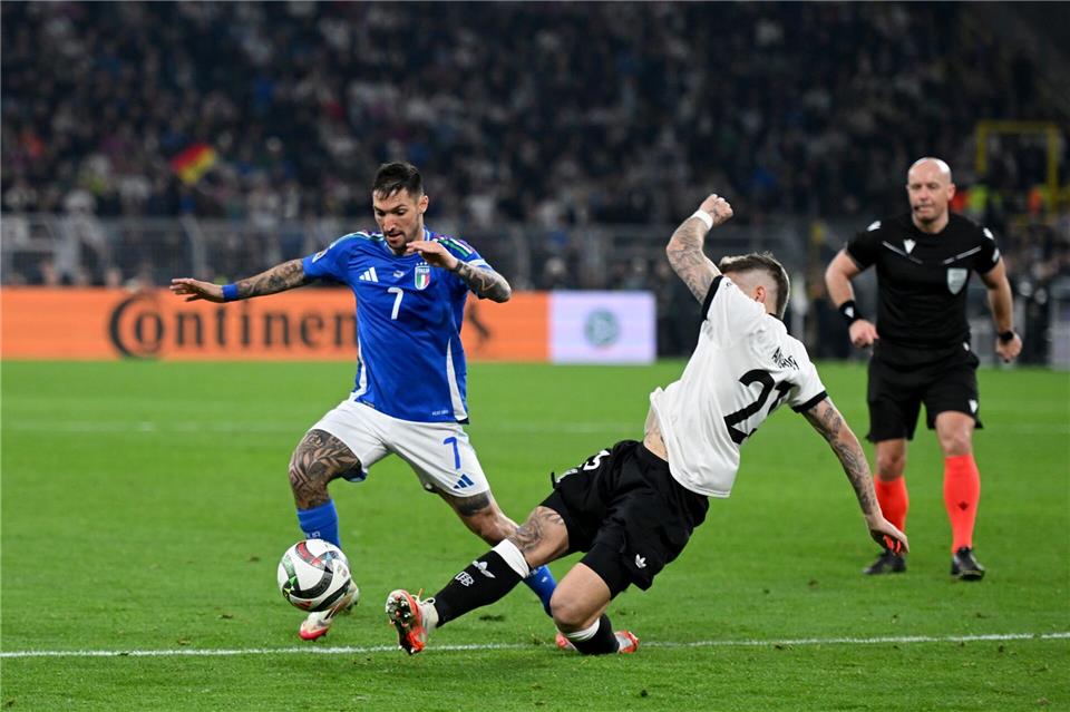 Italiens Matteo Politano will mit Italien zur WM. (Archivbild)Fabian Strauch/dpa