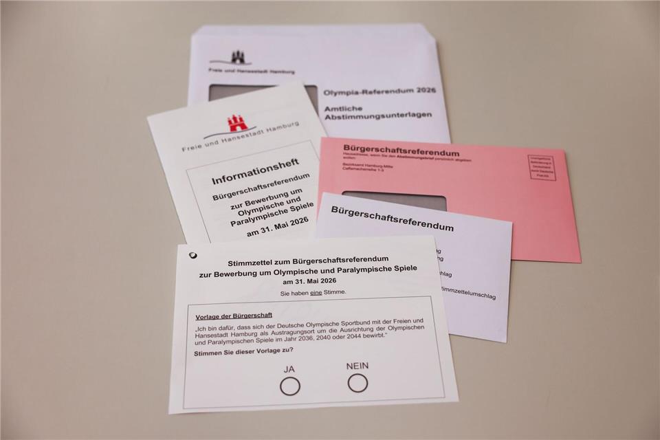 Ja oder Nein: Hamburgs Bürgerinnen und Bürger sind aufgerufen, über eine Olympia-Bewerbung ihrer Stadt abzustimmen. (Archivbild)  Christian Charisius/dpa