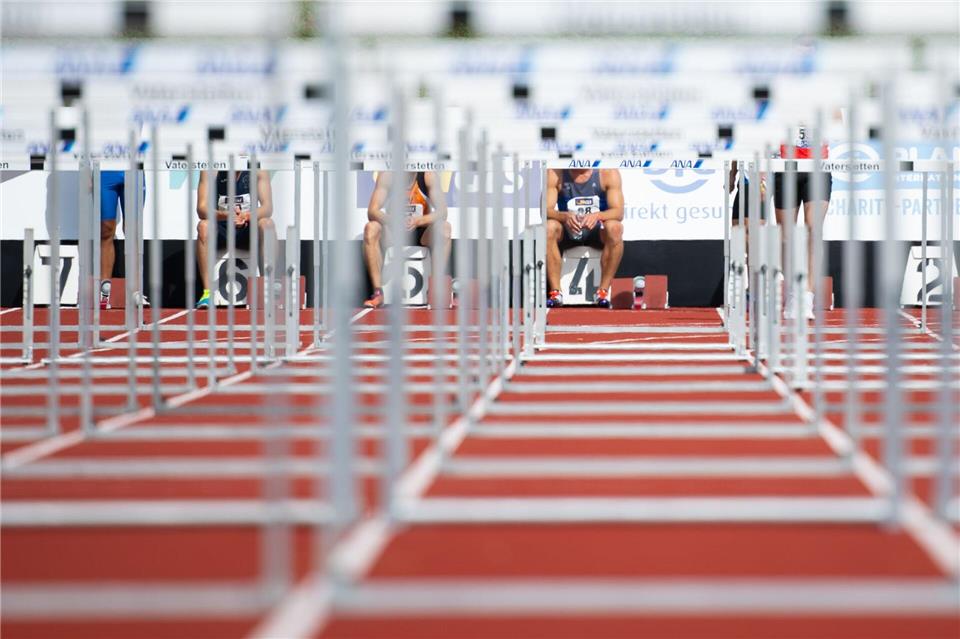 Ja’Kobe Tharp sprintet zum Weltrekord über 110 Meter Hürden. (Archivbild)Sven Hoppe/dpa