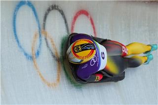 Jacqueline Pfeifer liegt wie die anderen Skeleton-Frauen aus Deutschland gut im Medaillen-Rennen. Michael Kappeler/dpa