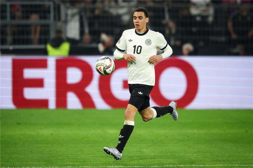 Jamal Musiala bestritt sein letztes Länderspiel vor einem Jahr gegen Italien. (Archivbild)Christian Charisius/dpa