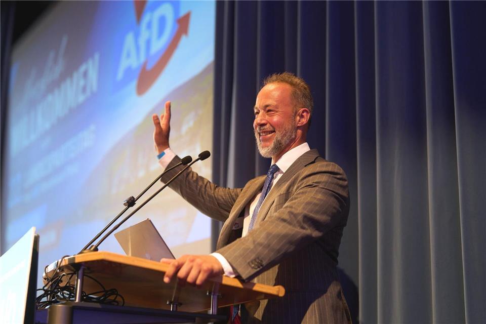Jan Bollinger rückt auf den Vize-Vorstandsposten bei der AfD in Rheinland-Pfalz. Thomas Frey/dpa