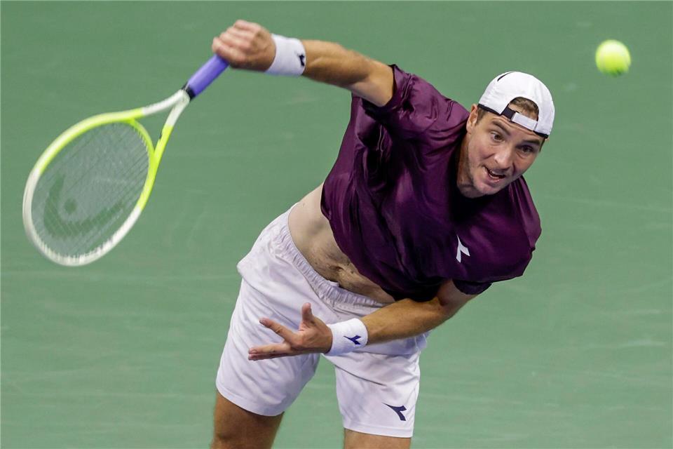 Jan-Lennard Struff konnte Novak Djokovic nicht gefährden.Adam Hunger/AP/dpa